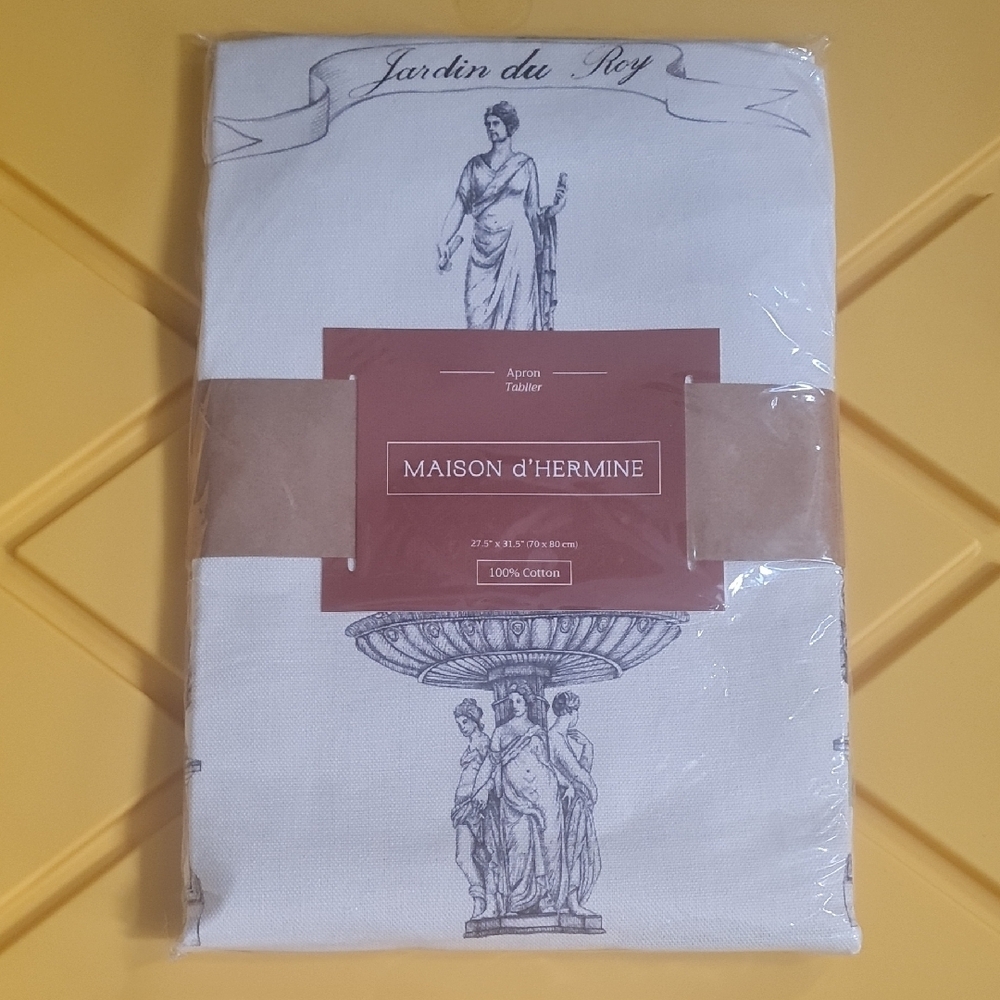 Maison d'Hermine Apron with Green Pattern